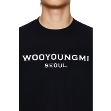 우영미 블랙 프론트 서울 로고 반팔티