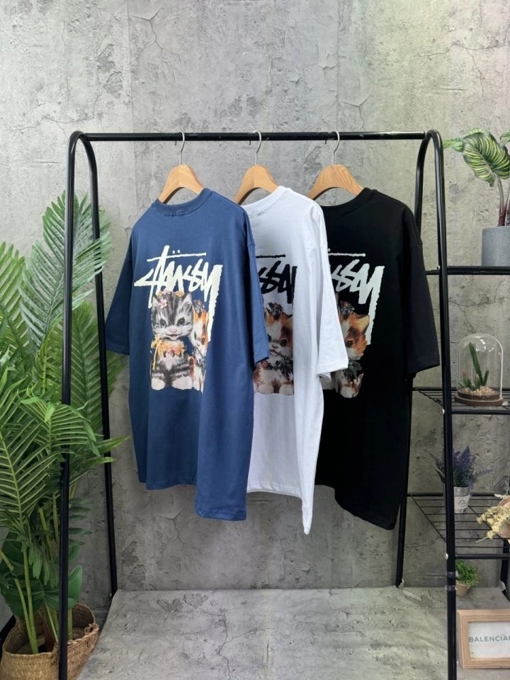 스투시 캣츠 하프 반팔티