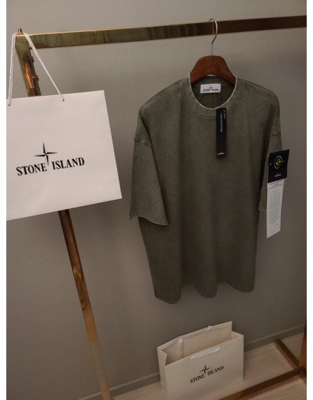 스톤아일랜드 워싱 피그먼트 빈티지 20수 와펜 반팔티