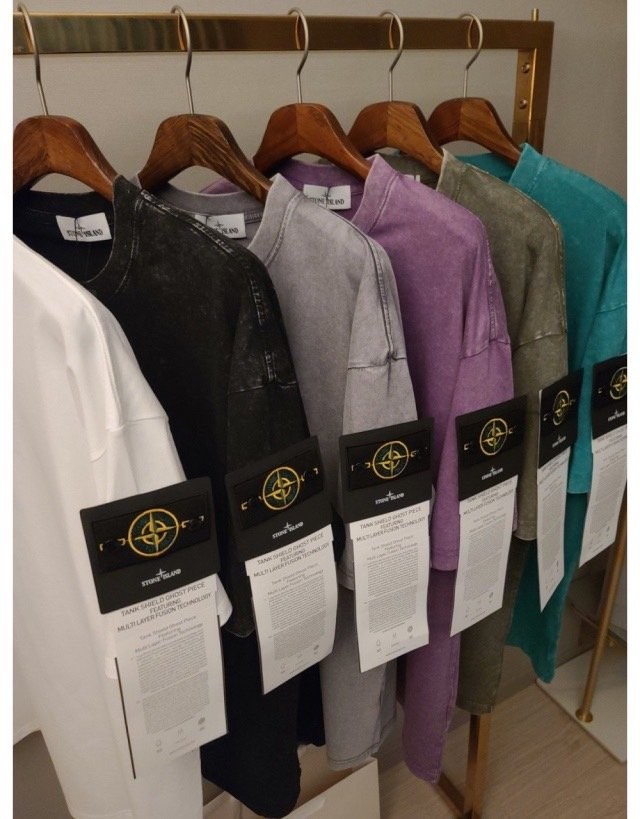 스톤아일랜드 워싱 피그먼트 빈티지 20수 와펜 반팔티