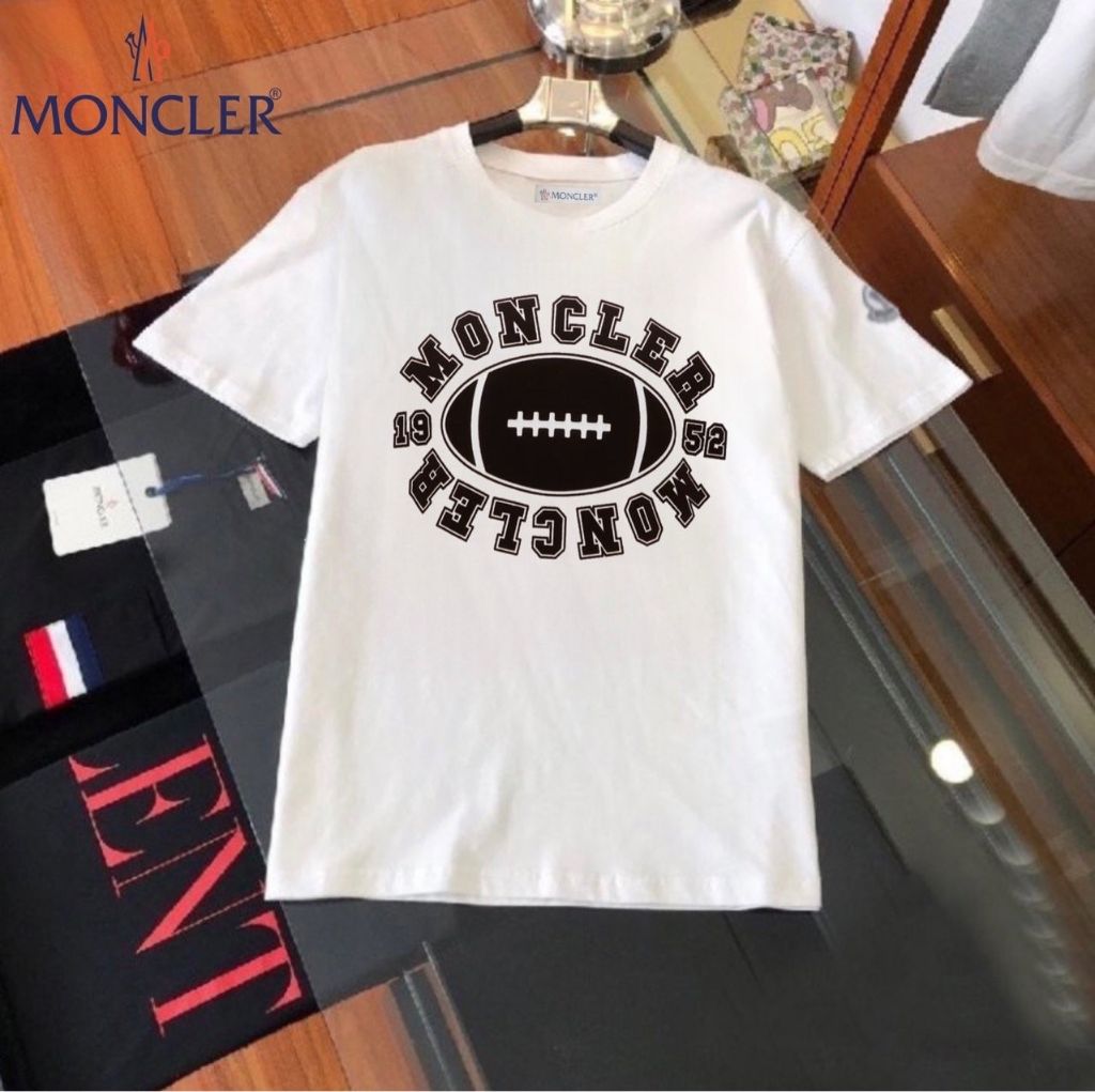 몽클레어 풋볼 모티브 라운드 반팔티