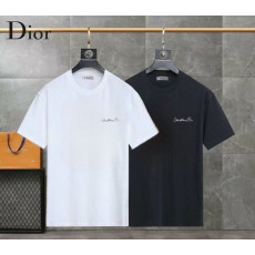 디올 핸드라이팅 플라워 백 로고 라운드 반팔티