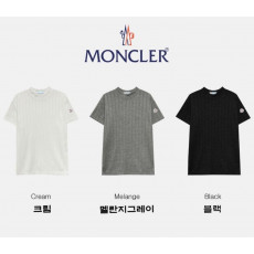 몽클레어 벨루어 골지 반목 반팔 니트