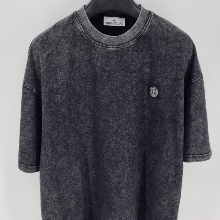 스톤아일랜드 사각 패치 피그먼트 반팔티