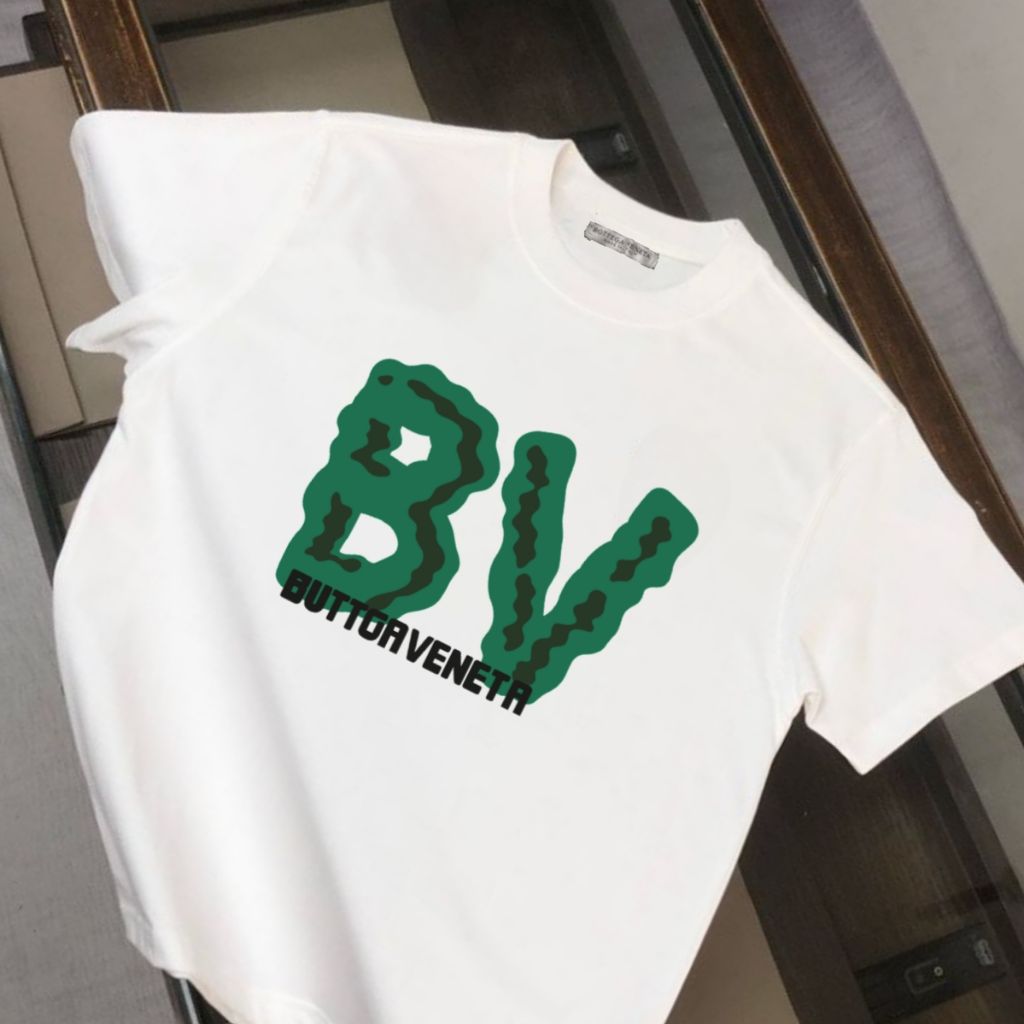 보테가베네타 BV 페인팅 백로고 가죽 패치 반팔티