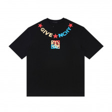 지방시 컬러풀 넥나염 로고 반팔티