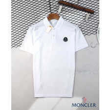 몽클레어 블랙 & 화이트 와펜 PK 반팔 카라티