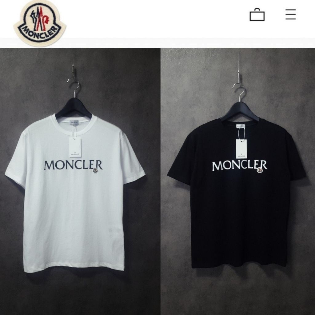 몽클레어 레터링 로고 반팔티