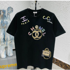 샤넬 핸드 페인팅 No5 빈티지 반팔티