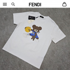 펜디 베어 프린팅 라운드 반팔티