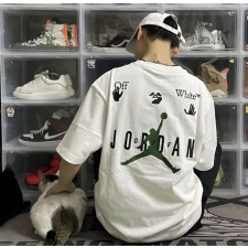 조던 X 오프화이트 콜라보 숏 슬리브 팬텀 아시아 반팔티