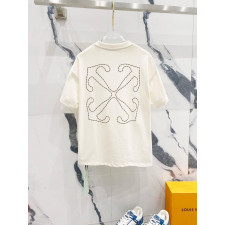 오프화이트 엠브로이더 애로우 반팔티