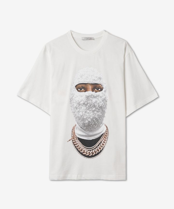 이놈어닛 마스크 페이스 프린팅 반팔티