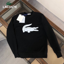 라코스테 흑백 프린팅 코튼 맨투맨