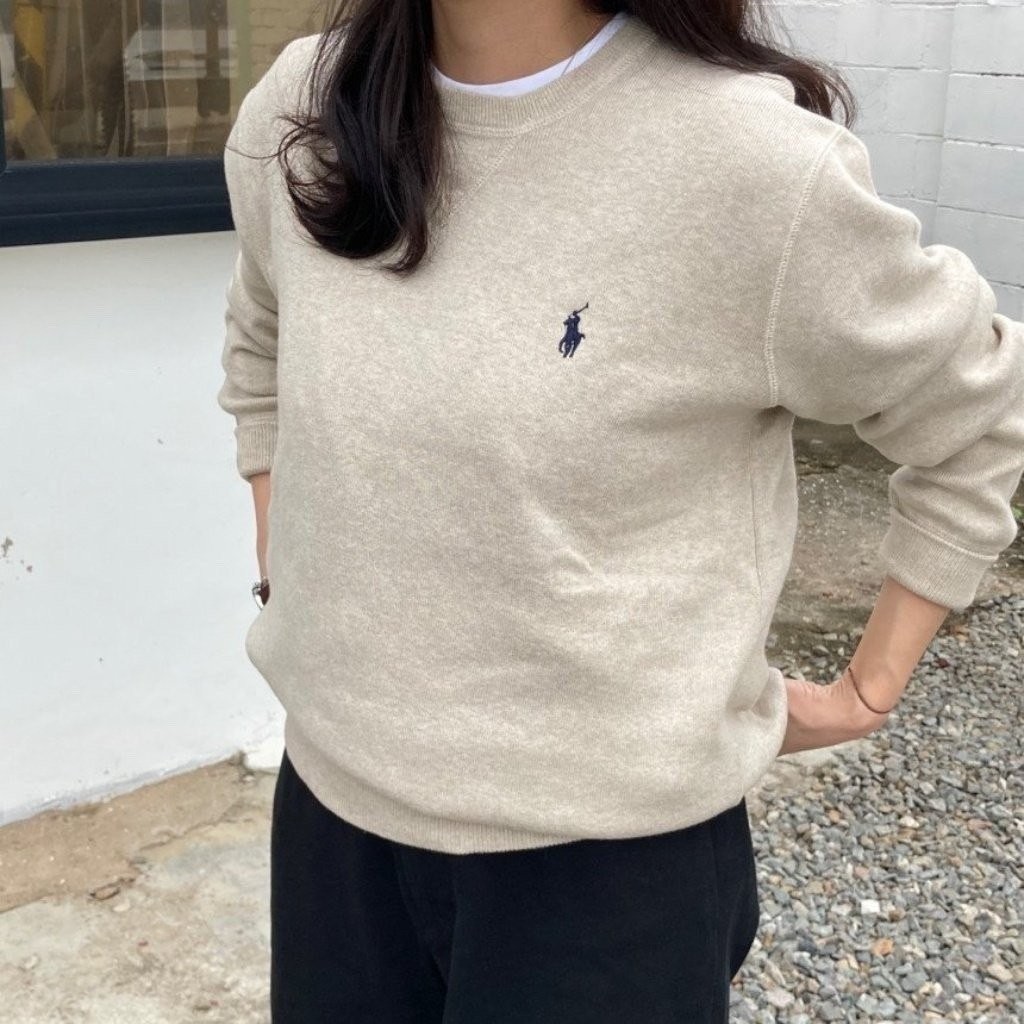 폴로 여성 기모 스웨트 맨투맨