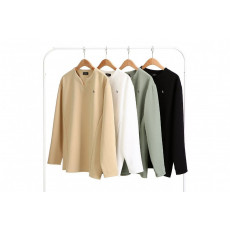 폴로 심플 브이넥 포인트 긴팔티