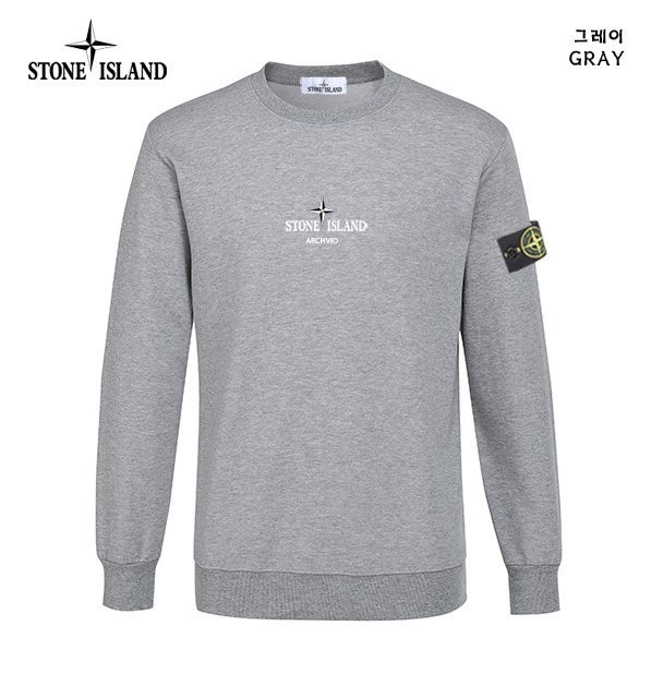 스톤아일랜드 체스트 로고 패치 맨투맨