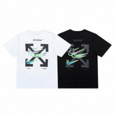 나이키 X 오프화이트 콜라보 레인보우 반팔티