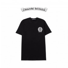 크롬하츠 형광 로고 십자가 반팔티