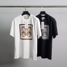 구찌 밀레니얼 멀티캣 프린트 실켓 라운드 반팔티