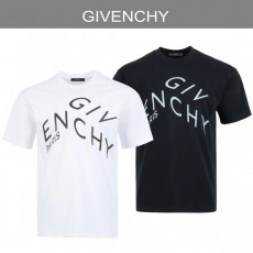 지방시 시그니처 레터링 프린트 실켓 라운드 반팔티