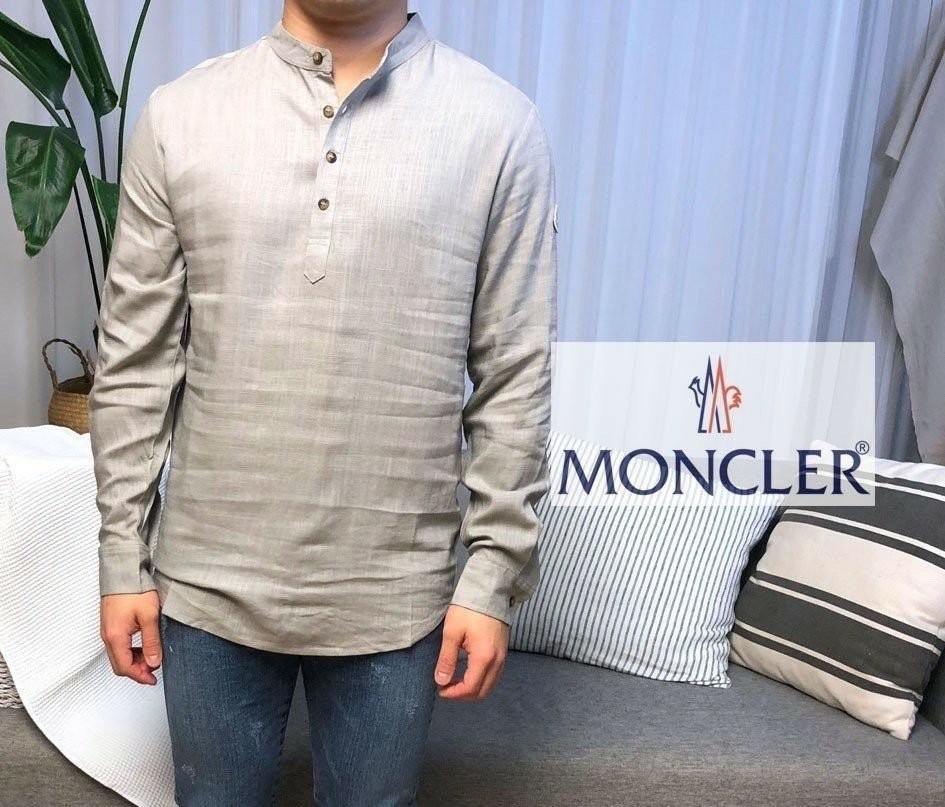 몽클레어 린넨 헨리넥 셔츠
