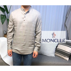 몽클레어 린넨 헨리넥 셔츠