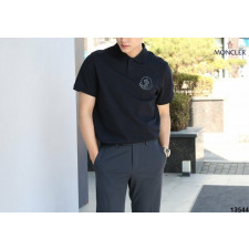 몽클레어 블랙 나염 반팔 카라티