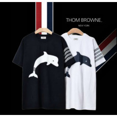 톰브라운 돌핀 사선 완장 반팔티