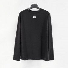 미우미우 센터 로고 긴팔티