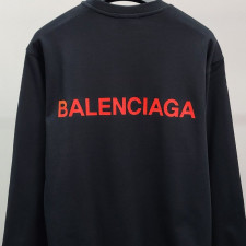 발렌시아가 레드 레터링 코튼 맨투맨