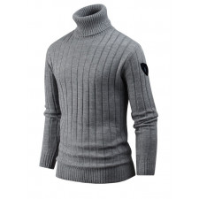 노비스 세로 줄 폴라 니트