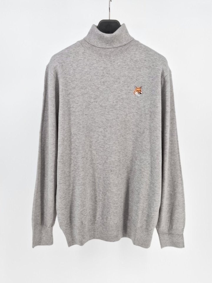 메종키츠네 브라운 폭스헤드 터틀넥 니트