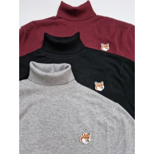 메종키츠네 브라운 폭스헤드 터틀넥 니트