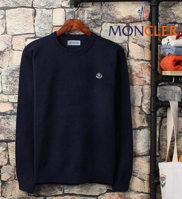 몽클레어 블랙 오뚜기 시그니처 라운드 니트