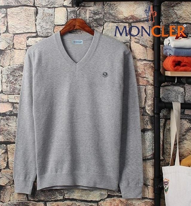 몽클레어 블랙 오뚜기 시그니처 브이넥 니트