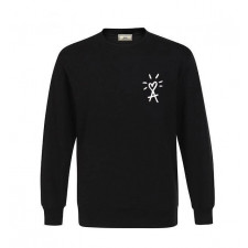 아미 하트 프린팅 라운드 맨투맨