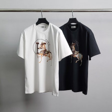 에르메스 H 로데오 프린트 실켓 라운드 반팔티