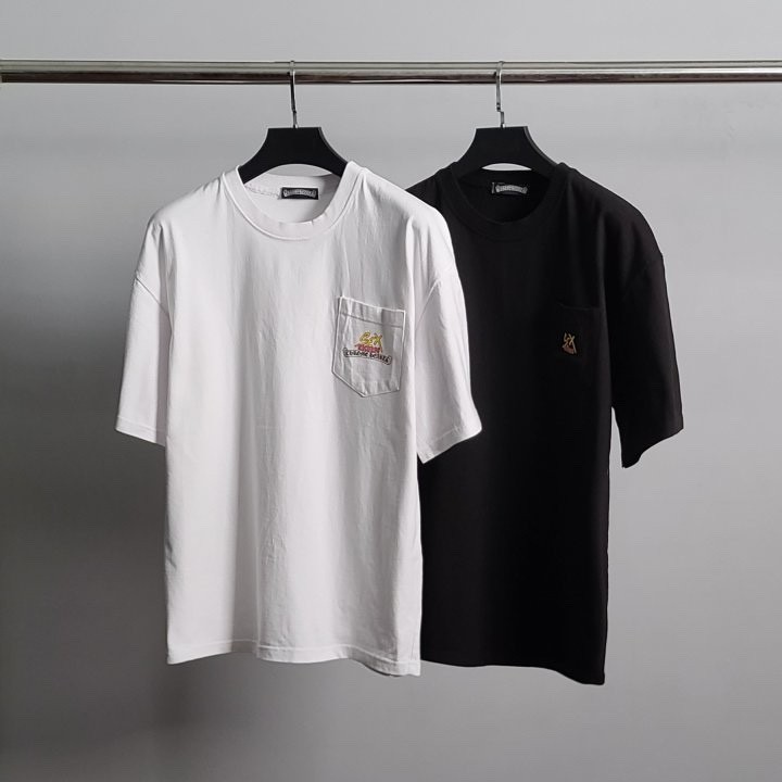 크롬하츠 레코드 레터링 오버핏 반팔티