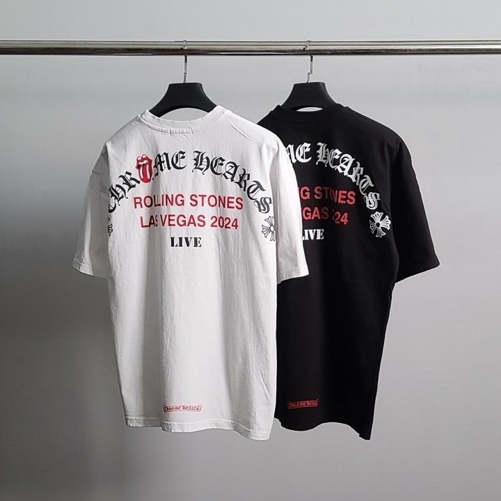 크롬하츠 립 레터링 오버핏 반팔티