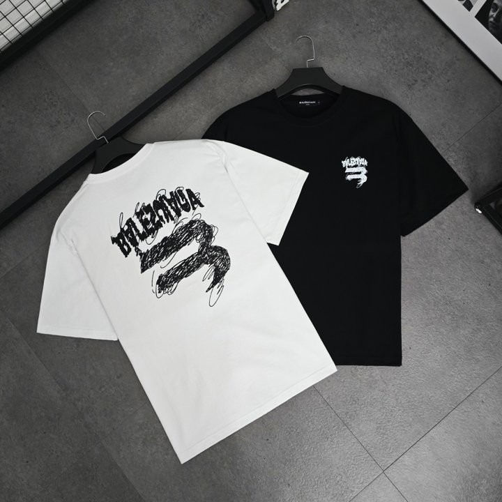 발렌시아가 드로잉 반팔티