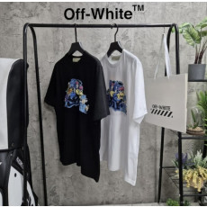 오프화이트 파이브맨 하프 반팔티