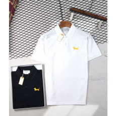 톰브라운 옐로우 도그 자수 로고 반팔 카라티