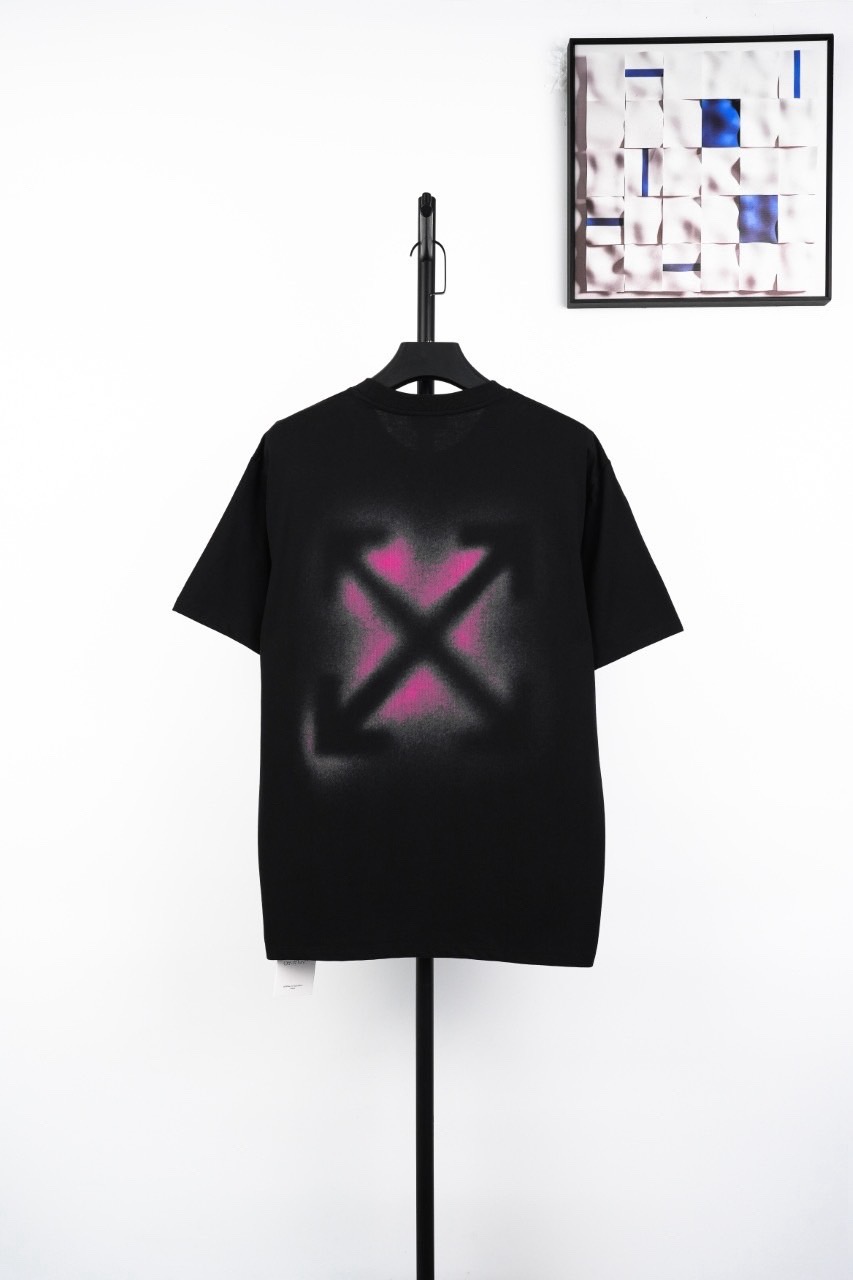 오프화이트 스탠실 백로고 반팔티