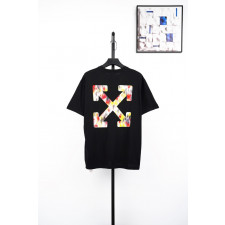 오프화이트 키즈 로고 애로우 반팔티