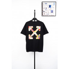 오프화이트 키즈 로고 애로우 반팔티