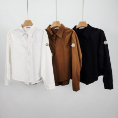 몽클레어 여성 코튼 사이드 포인트 셔츠