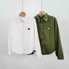 프라다 여성 스티치 라인 포켓 남방 셔츠