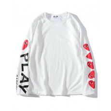 꼼데가르송 양팔 나염 슬리브 로고 긴팔티