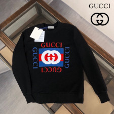 구찌 프린트 코튼 저지 라운드 맨투맨